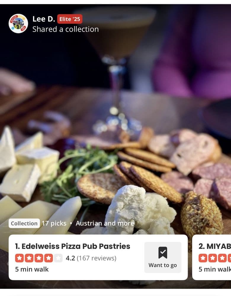 Edelweiss Pizza Pub Pastries